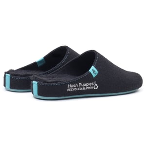 Hush Puppies Die guten Polyester Herren Schwarz Türkis Hausschuhe