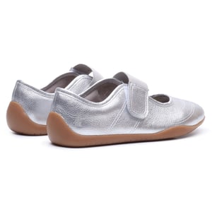 Hush Puppies Juno Sneakerina Leder Damen SILBER Ballerinas