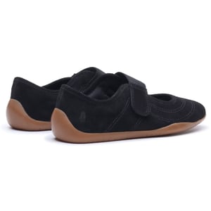 Hush Puppies Juno Wildleder Sneakerina Leder Damen Schwarze Ballerinas