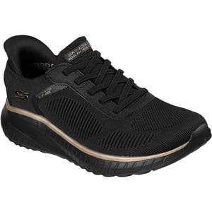 Skechers BOBS Sport Squad Chaos Textil Damen Schwarz/Roségold Turnschuhe