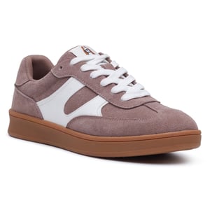 Hush Puppies Maura Wildleder Damen Sneakers in Steinfarbe