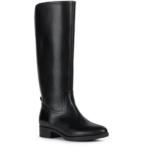 Geox D Felicity Leder Damenstiefel Schwarz