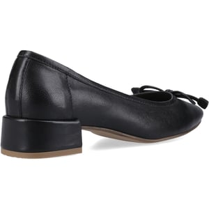Hush Puppies Silvia Niedrigabsatz Leder Damen Schwarz Runde Pantolette