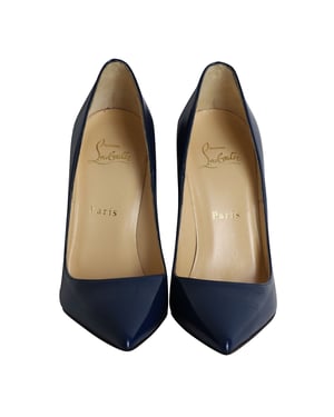 Christian Louboutin So Kate Pumps aus dunkelblauem Lackleder