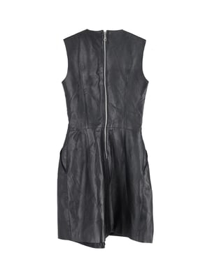 Iris & Ink Minikleid aus schwarzem Leder