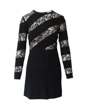 Sandro Paris Spitzenkleid mit Cut-outs aus schwarzem Polyester