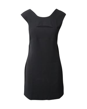 IRO Calley Minikleid mit Cut-outs aus schwarzem Acetat
