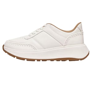 FitFlop - gehäkelt Sneaker für Damen, Leder, flach geformter Absatz (Weiß)