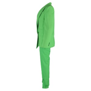 Alexander McQueen Zweireiher-Blazer mit Hose aus grüner Wolle