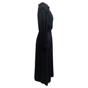 Ba&Sh Ulla Midikleid mit V-Ausschnitt aus schwarzer Viskose