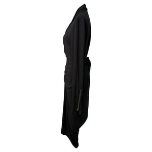 Rick Owens Cocoon Midikleid aus schwarzem Acetat