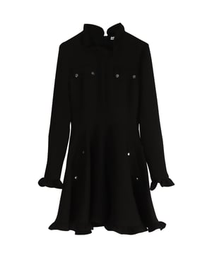 JW Anderson Langärmliges Kleid aus schwarzem Acetat