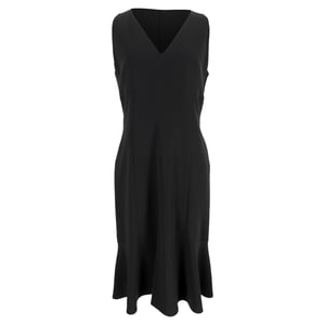 Max Mara Midikleid aus schwarzem Polyester