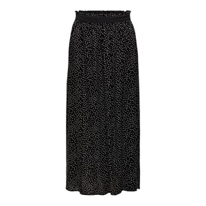 Only - Langer Rock für Damen, A-Linie, Hoch geschnitten (Schwarz)