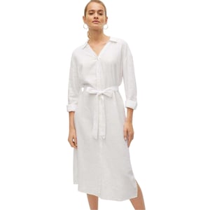 Vero Moda - "Linn" Midi Hemd Kleid für Damen (Schneeweiß (Farbe))