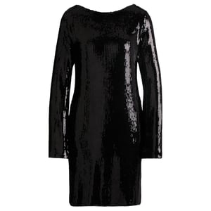 Boss - "Emaxa" Kleid für Damen, U-Boot-Ausschnitt , Pailletten (Schwarz)
