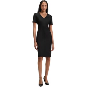 Boss - "Damaisa" Kleid für Damen, V-Ausschnitt, kurzärmlig (Schwarz)
