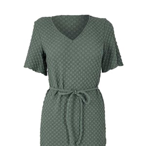 Vero Moda - Midikleid für Damen, V-Ausschnitt (Balsam Grün)