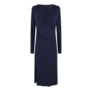 Boss - "Ettita" Wickelkleid für Damen, V-Ausschnitt, Langärmlig (Dunkelblau)