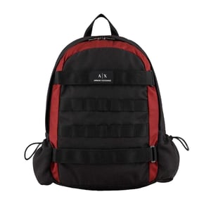 Armani Exchange - Rucksack, Nylon (Schwarz/Rot)