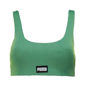 Puma - Bikini Oberteil für Damen, Runder Auschnitt (Grün)