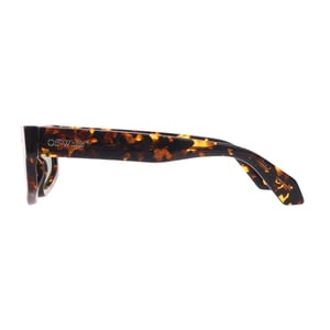 Off White - "Miramar" Schildpatt-Sonnenbrille (Braun/Grün)