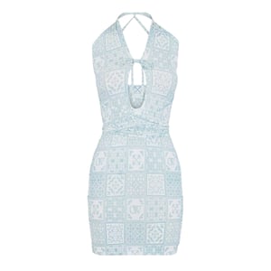 Off White - Minikleid für Damen (Blau/Weiß)