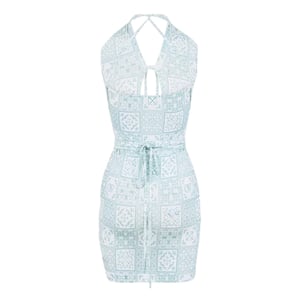 Off White - Minikleid für Damen (Blau/Weiß)