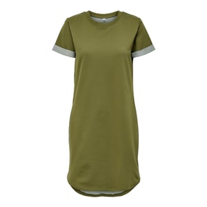 Only - Mini Shirt Dress für Damen, Rundhalsausschnitt (Martini Olive)