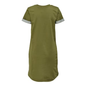 Only - Mini Shirt Dress für Damen, Rundhalsausschnitt (Martini Olive)