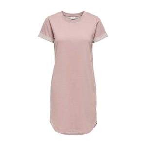 Only - Mini Shirt Dress für Damen, Rundhalsausschnitt (Rosa)