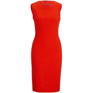 Boss - "Dirula" Kleid für Damen, Rundhalsausschnitt (Leuchtend Orange)