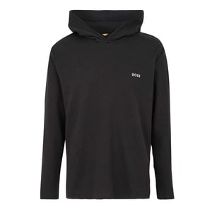 Boss - Hoodie zum Überziehen für Herren, Waffelstrick (Schwarz)