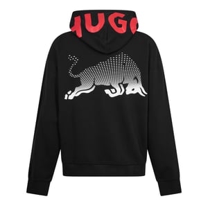 Hugo - Kapuze mit Kordelzug für Herren, Überschnittene Schulter (Schwarz)