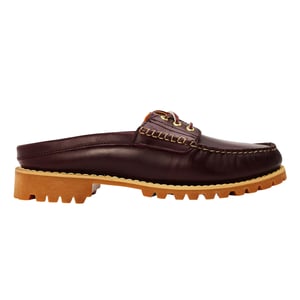 Timberland - "Vibram" Mules für Herren, Leder, Mokassin-Spitze (Burgunderrot)