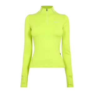 Nike - "Swift" Oberteil für Damen, mit kurzem Reißverschluss, Jersey (Silber)