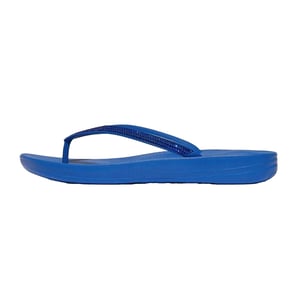 FitFlop - Glitzer Flipflops für Damen, iQushion (graublau)