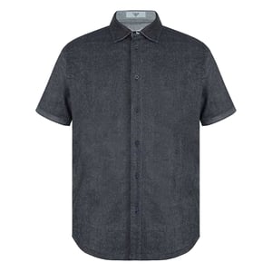 Firetrap - Hemd für Herren, Denim, Regulär, kurzärmlig (Grau)