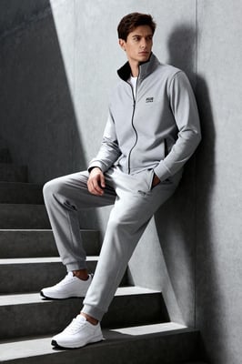 Herren Fleece Sweatshirt und Hose Set