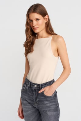 Slim-Fit Halterneck Jerseytop