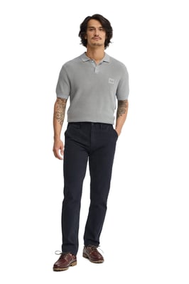 Chinohose marineblau im Regular Fit mit Polo Club Logo