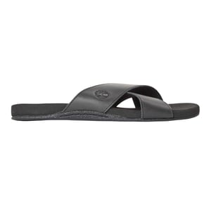 Timberland - "Seaton Bay" Kreuzriemen Pantoffeln für Herren, Leder (Samtschwarz)