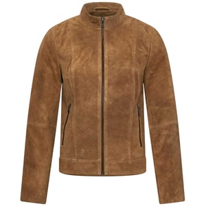 Elle - "Moto" Jacke für Damen, Wildleder (Hellbraun)