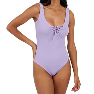 Brave Soul - Bodysuit für Damen, Zum Schnüren (Veilchen)