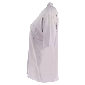 Maison Margiela T-Shirt mit handgeschriebenem Logo aus lila Baumwolle