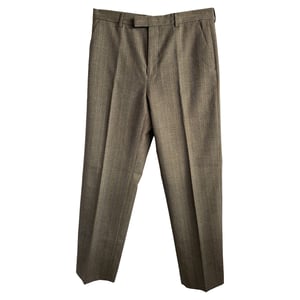 Gucci Fischgrätstreifenhose aus brauner Wolle