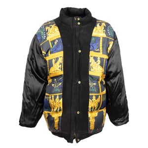 Hermès Wildleder-Steppmantel – 90er Jahre