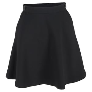 Sandro A-Linien-Minirock aus schwarzem Polyester