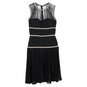 Alexander McQueen knielanges Kleid aus schwarzem Polyamid