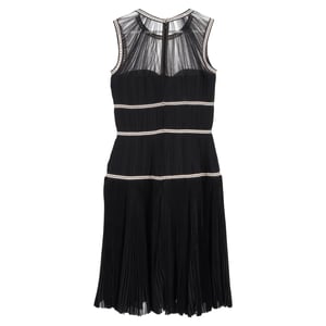 Alexander McQueen knielanges Kleid aus schwarzem Polyamid